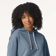 Model wearing Comfort Colors 1467 Unisex Garment-Dyed Lightweight Fleece Hoodie