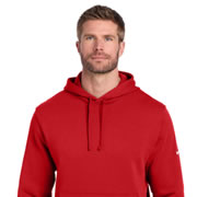 Model wearing Nike NKDR1499 Club Fleece Sleeve Swoosh Pullover Hoodie