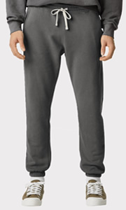 Model wearing Comfort Colors 1469 Garment-Dyed Lightweight Fleece Sweatpants