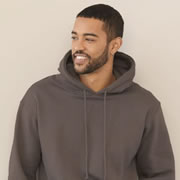 Model wearing Bayside 960 Unisex USA-Made Hoodie