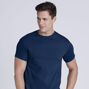 Model wearing Fruit of the Loom Big and Tall T-Shirt