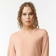Model wearing Comfort Colors 6014 Garment-Dyed Heavyweight  Long Sleeve T-Shirt