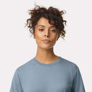 Model wearing Gildan 42000 Unisex Performance T-Shirt