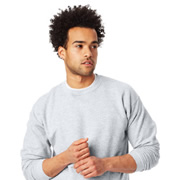 Model wearing Hanes P160 Sweatshirt