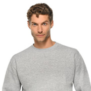 Model wearing Lane Seven LS14004 Unisex Premium Crewneck Sweatshirt
