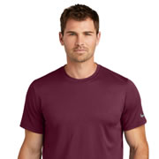 Model wearing Nike NKDX8730 Swoosh Sleeve rLegend Tee