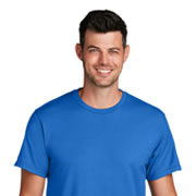 Model wearing Port & Company PC150 Ring Spun Cotton Tee