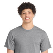 Model wearing Port & Company PC61 Essential Tee
