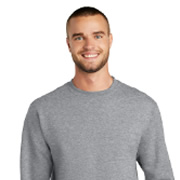 Model wearing Port and Company PC90T Tall Essential Sweatshirt
