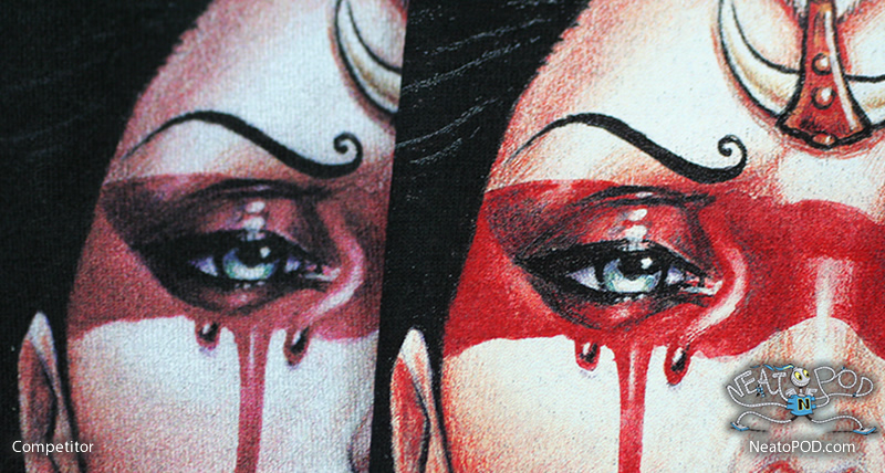 Side-by-side comparison of the Red Queen's eyes