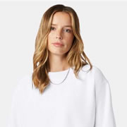 Model wearing Champion S149 Unisex Reverse Weave Crewneck Sweatshirt
